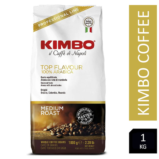 Kimbo Top Flavour 100% Arabica 1kg Italian Coffee Beans - NWT FM SOLUTIONS - YOUR CATERING WHOLESALER