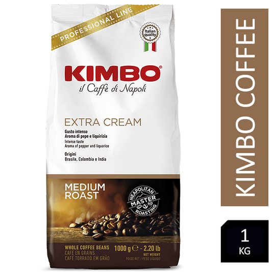 Kimbo Extra Cream 1kg Italian Coffee Beans - NWT FM SOLUTIONS - YOUR CATERING WHOLESALER