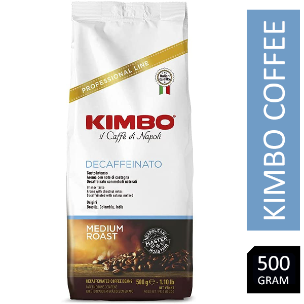 Kimbo Decaf Medium Roast Coffee Beans - 500g - NWT FM SOLUTIONS - YOUR CATERING WHOLESALER