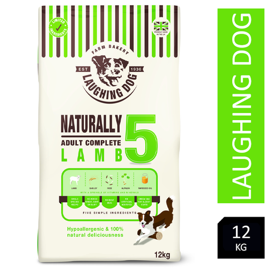 Laughing Dog Naturally 5 Lamb Complete 12kg - NWT FM SOLUTIONS - YOUR CATERING WHOLESALER