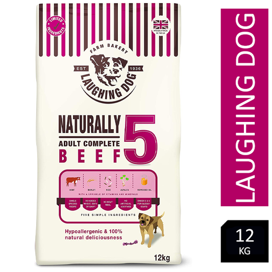 Laughing Dog Naturally 5 Beef Complete 12kg - NWT FM SOLUTIONS - YOUR CATERING WHOLESALER