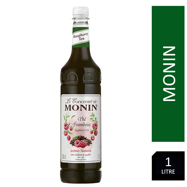 Monin Raspberry Tea Syrup 1 Litre - NWT FM SOLUTIONS - YOUR CATERING WHOLESALER