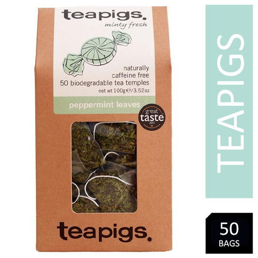 Teapigs Peppermint Whole Leaf Tea Temples Bags 50's