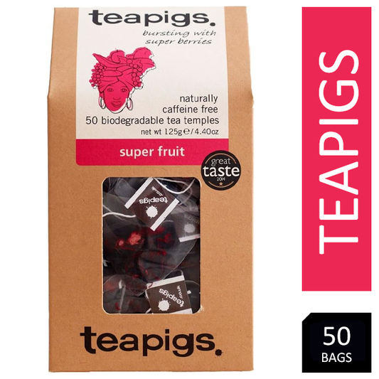 Teapigs Super Fruit Whole Leaf Tea Temples Bags 50's