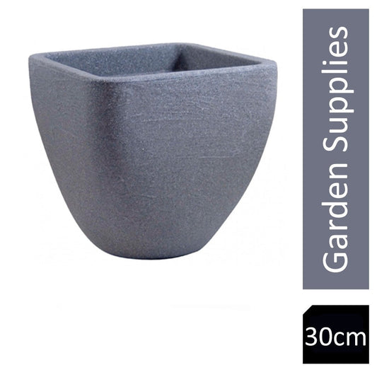 Strata Granite Square Top Round Base Planter 30cm {GN561} - NWT FM SOLUTIONS - YOUR CATERING WHOLESALER