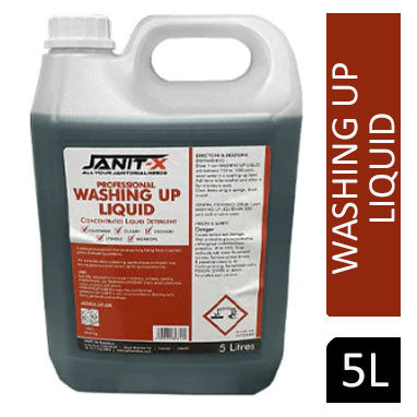 Janit-X Professional Green Washing Up Liquid 5 Litre - NWT FM SOLUTIONS - YOUR CATERING WHOLESALER