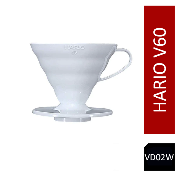 Hario V60 Plastic Coffee Dripper White - Size 02 VD-02W - NWT FM SOLUTIONS - YOUR CATERING WHOLESALER