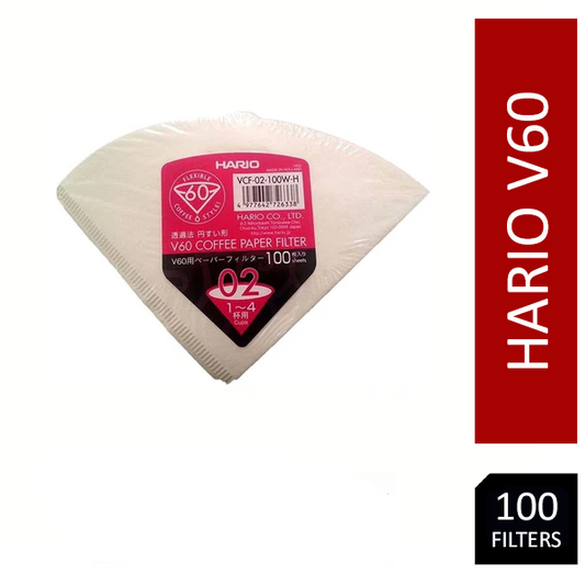 Hario V60 Coffee Filter Papers Size 02 - White (100 Wrapped) - NWT FM SOLUTIONS - YOUR CATERING WHOLESALER