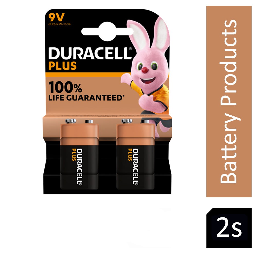 Duracell 9V Plus Power Battery Pack 2's - NWT FM SOLUTIONS - YOUR CATERING WHOLESALER