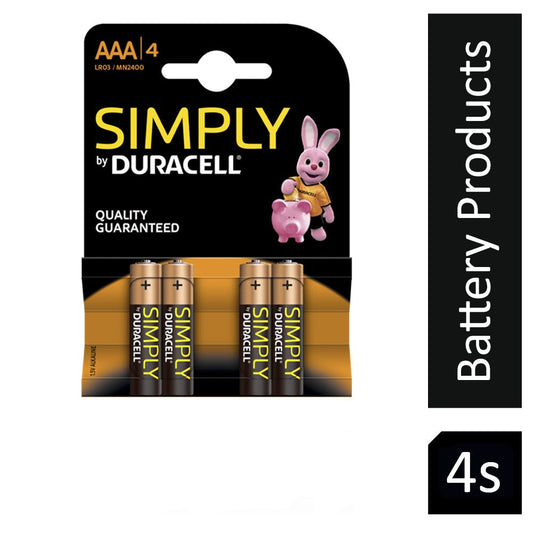 Duracell  AAA Simply Battery Pack 6's - NWT FM SOLUTIONS - YOUR CATERING WHOLESALER