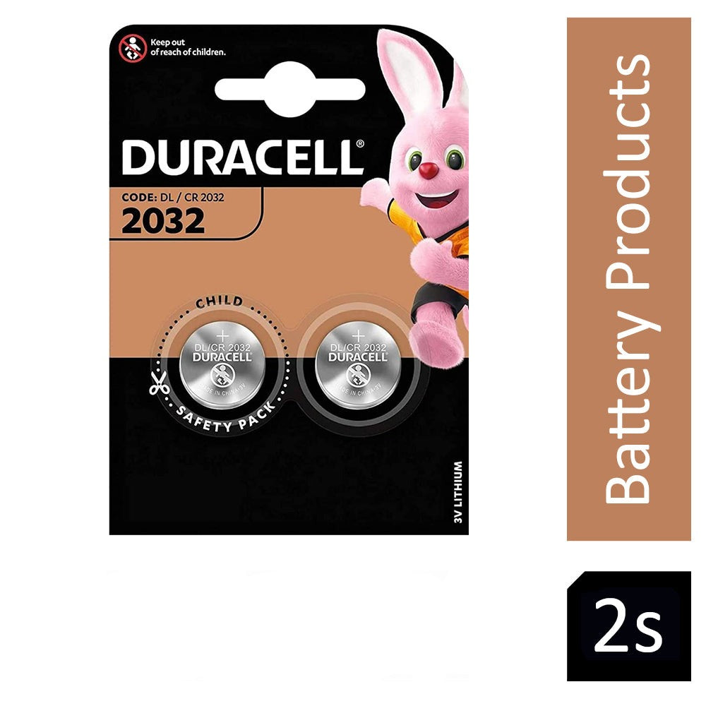 Duracell DL2032 3V Lithium Button Battery (Pack of 2) - NWT FM SOLUTIONS - YOUR CATERING WHOLESALER