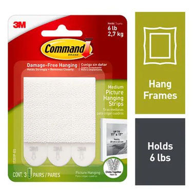 Command 17201 Medium Picture Hanging Strips - NWT FM SOLUTIONS - YOUR CATERING WHOLESALER