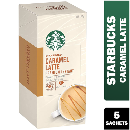 Starbucks White Caramel Latte Instant Coffee Sachets 5x21.5g - NWT FM SOLUTIONS - YOUR CATERING WHOLESALER