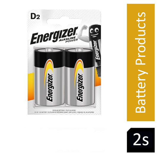 Energizer D Alkaline Power Battery Pack 2's - NWT FM SOLUTIONS - YOUR CATERING WHOLESALER