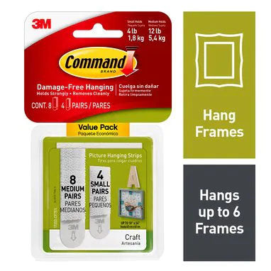 Command 17203 Small & Medium Picture Hanging Strips - NWT FM SOLUTIONS - YOUR CATERING WHOLESALER