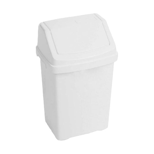 Wham Casa White Swing Bin 8 Litre - NWT FM SOLUTIONS - YOUR CATERING WHOLESALER