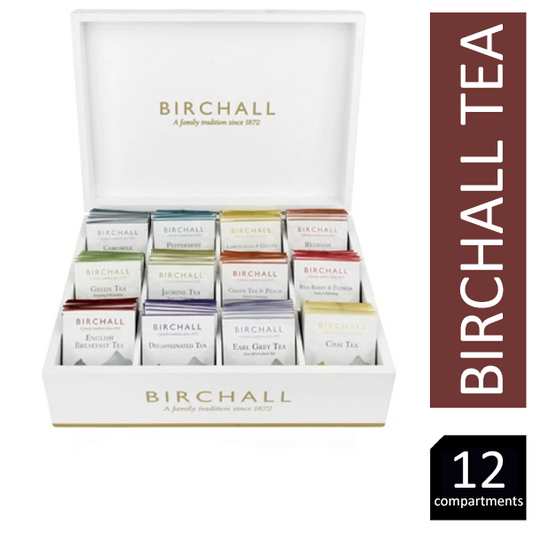 Birchall 12 Compartment White Display Box With 120 Tea