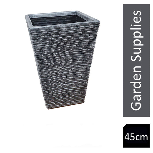 Strata Slate Pewter Large 45cm Planter {GN577} - NWT FM SOLUTIONS - YOUR CATERING WHOLESALER