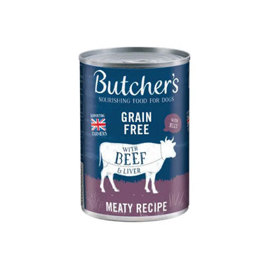 Butcher's Beef & Liver in Jelly Dog Food Tin 400g