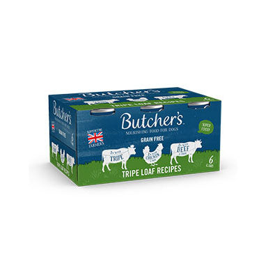 Butcher's Tripe Loaf Recipes Dog Food Tins 6x400g  - NWT FM SOLUTIONS - YOUR CATERING WHOLESALER