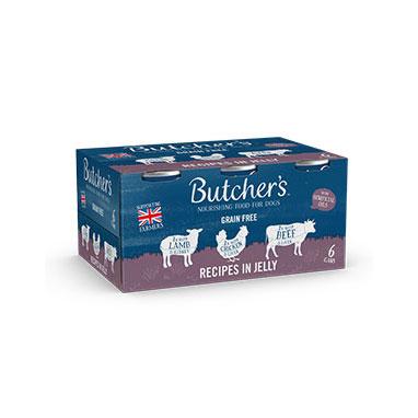Butcher's Recipes in Jelly Dog Food Tins 6x400g