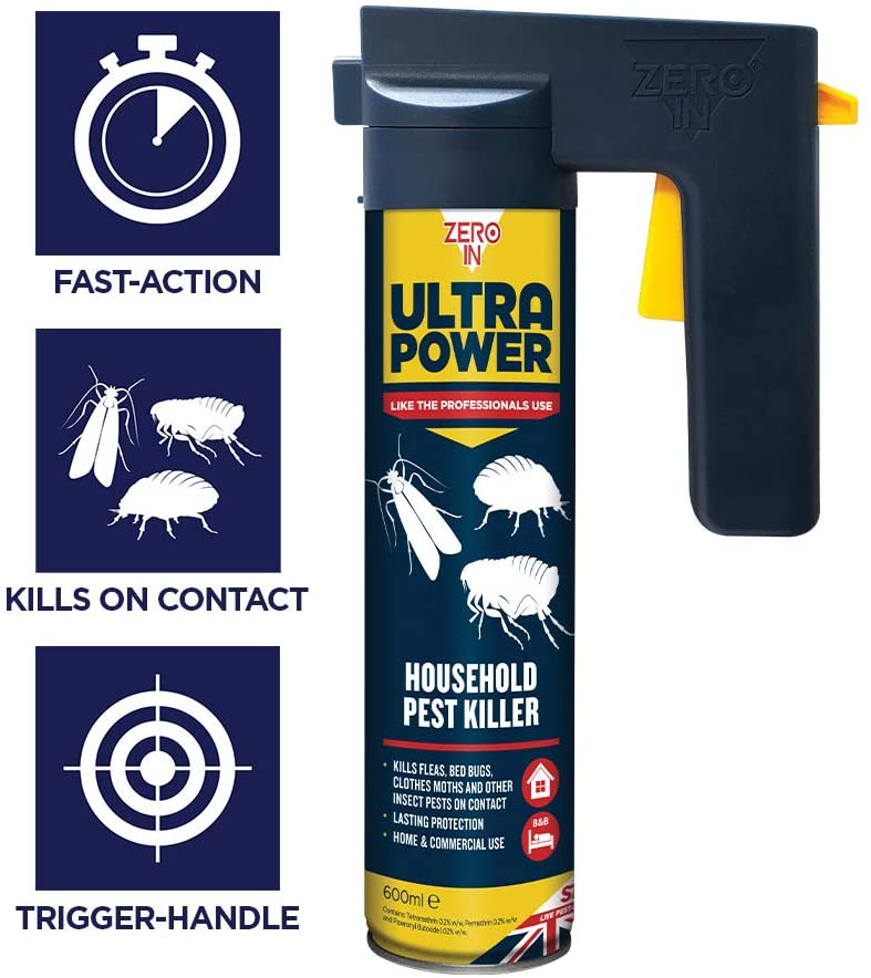 Zero-in Ultra Power Household Pest Killer 600ml (ZER558) - NWT FM SOLUTIONS - YOUR CATERING WHOLESALER