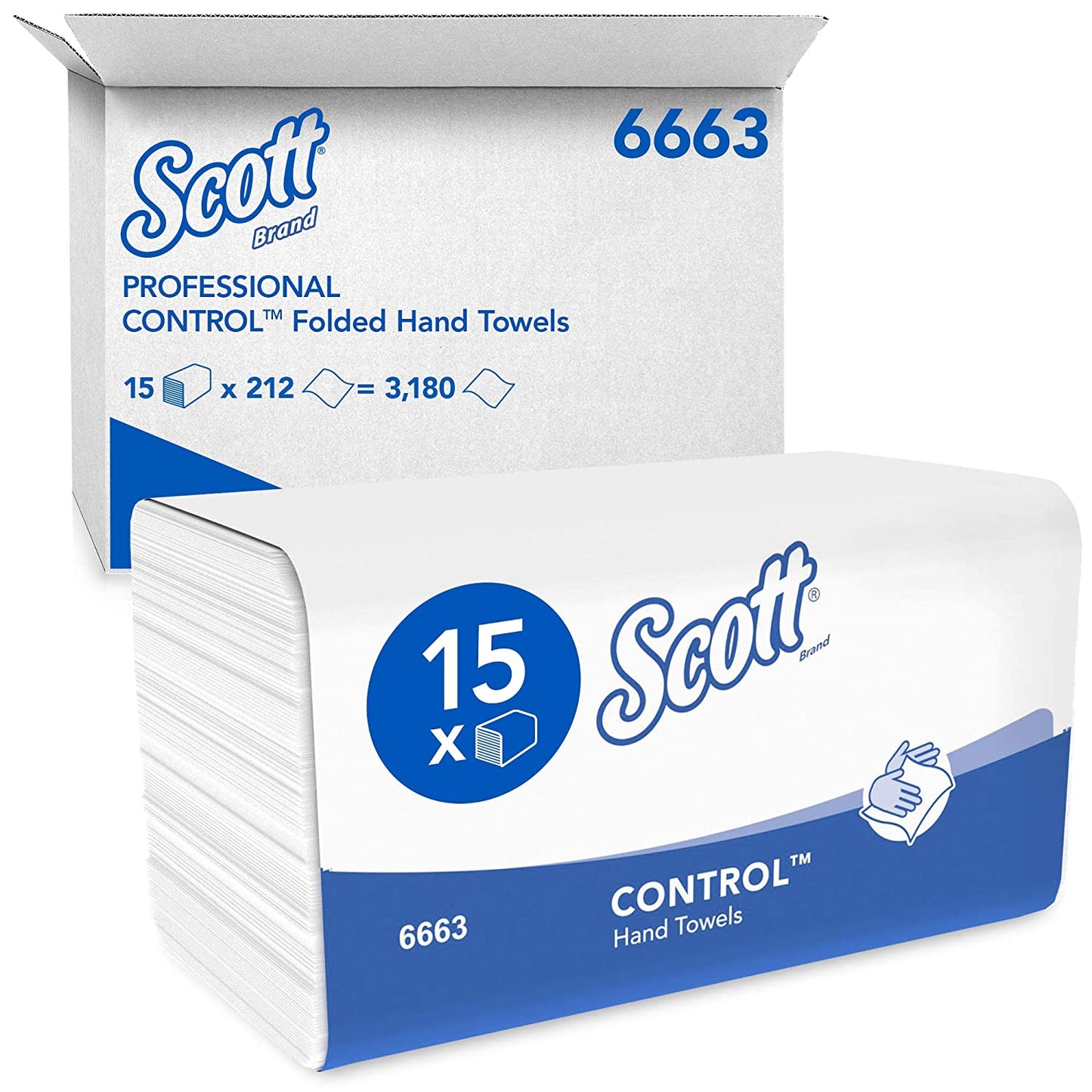 Scott Control Interfold Hand Towels15 Packs x 212's {6663}