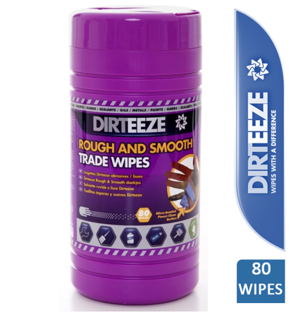 Dirteeze Rough & Smooth Wipes Tub 80's - NWT FM SOLUTIONS - YOUR CATERING WHOLESALER