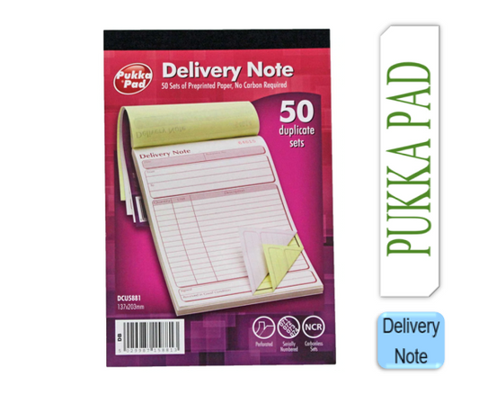 Pukka Delivery Note 137x203mm Duplicate Book - NWT FM SOLUTIONS - YOUR CATERING WHOLESALER