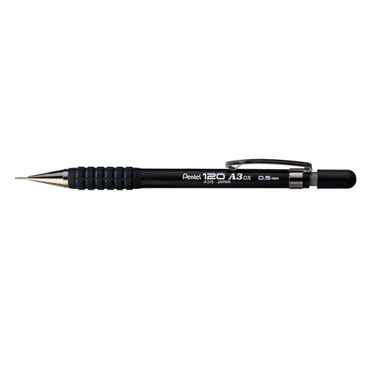 Pentel 120 Mechanical Pencil HB 0.5mm Lead Black Barrel (Pack 12) A315-AX - NWT FM SOLUTIONS - YOUR CATERING WHOLESALER