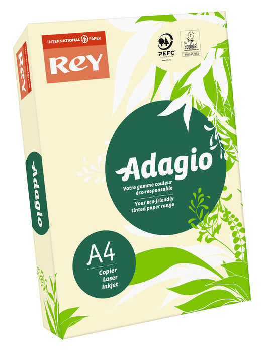 Rey Adagio Paper A4 80gsm Ivory (Ream 500) RYADA080X424 - NWT FM SOLUTIONS - YOUR CATERING WHOLESALER