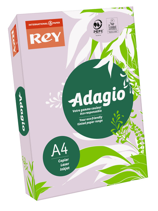 Rey Adagio Paper A4 80gsm Lilac (Ream 500) RYADA080X426 - NWT FM SOLUTIONS - YOUR CATERING WHOLESALER