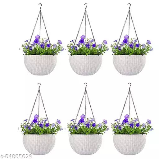 Fixtures Beige Rattan Hanging Basket 25cm x 16cm