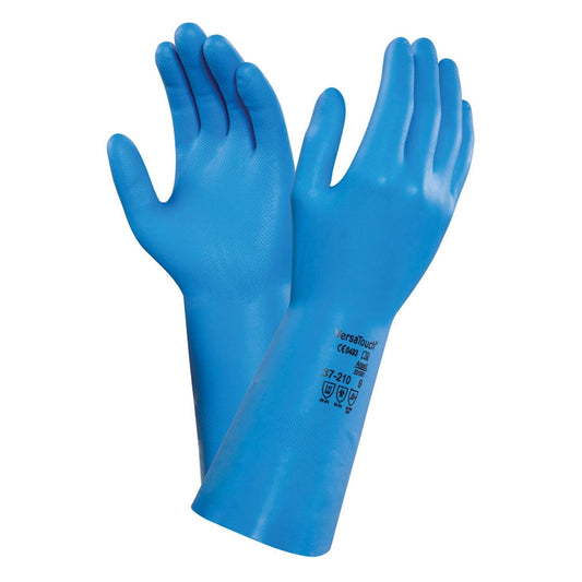 Ansell Versatouch 37-210 Blue Medium Gloves (Pair) - NWT FM SOLUTIONS - YOUR CATERING WHOLESALER