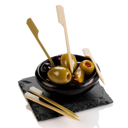 Belgravia Bamboo Paddle Skewers 9cm Pack 100's - NWT FM SOLUTIONS - YOUR CATERING WHOLESALER