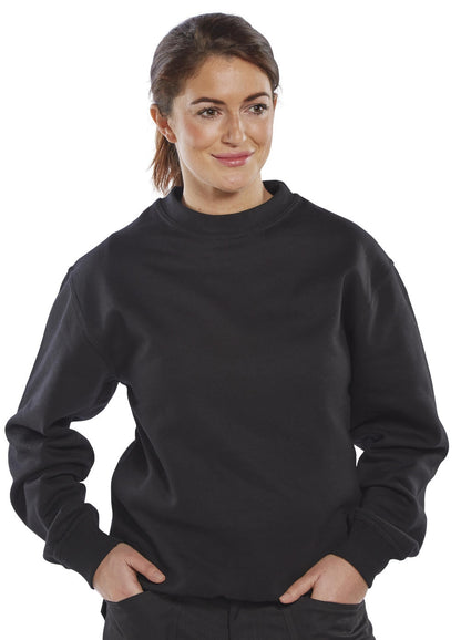 Beeswift Workwear Black Medium Sweatshirt - NWT FM SOLUTIONS - YOUR CATERING WHOLESALER