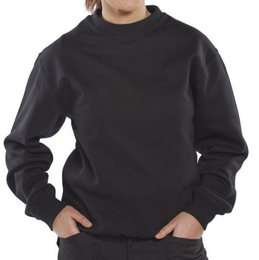 Beeswift Workwear Black XXL Sweatshirt - NWT FM SOLUTIONS - YOUR CATERING WHOLESALER
