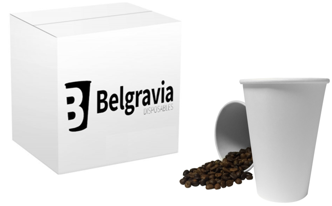 Belgravia 12oz Single Walled White Paper Cups 50's - NWT FM SOLUTIONS - YOUR CATERING WHOLESALER