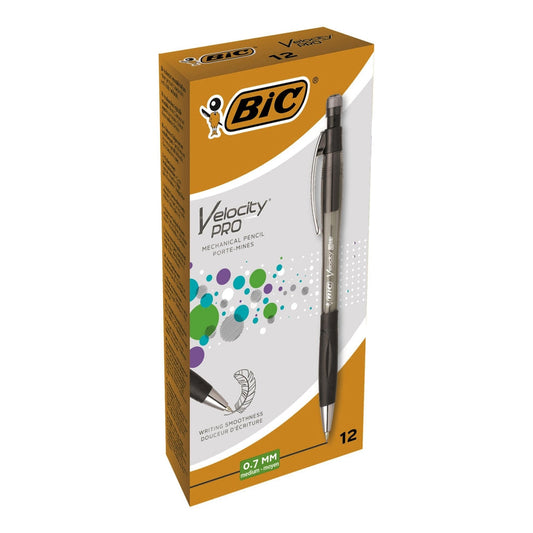 Bic Velocity Mechanical Pencil Retractable 3 x HB 0.7mm Lead 12's - NWT FM SOLUTIONS - YOUR CATERING WHOLESALER