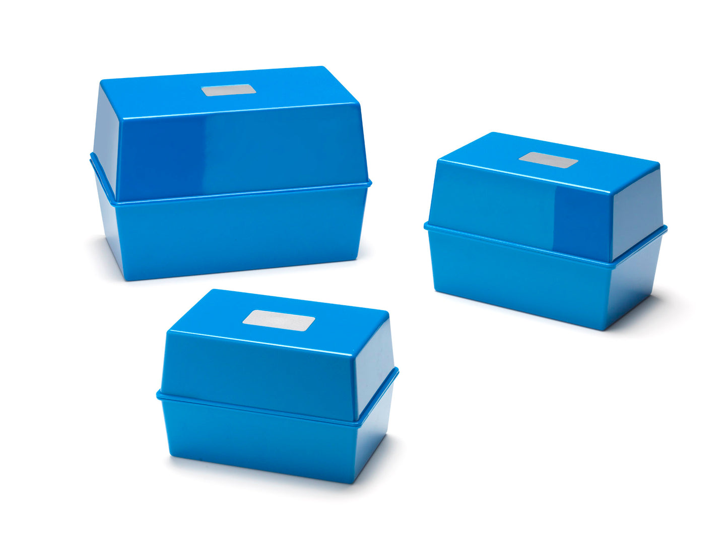 ValueX Deflecto Card Index Box 5x3 inches / 127x76mm Blue - CP010YTBLU