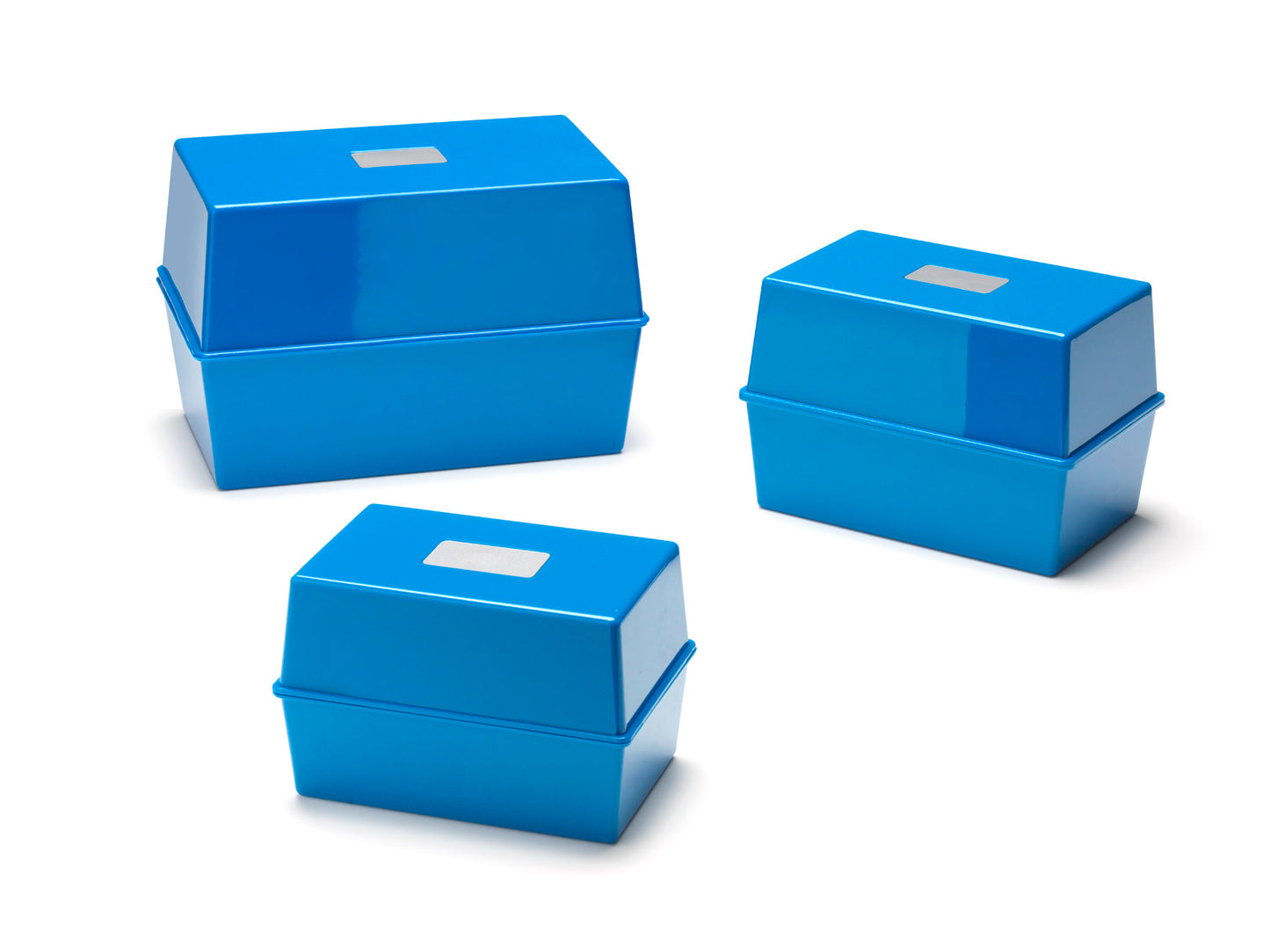 ValueX Deflecto Card Index Box 6x4 inches / 152x102mm Blue - CP011YTBLU