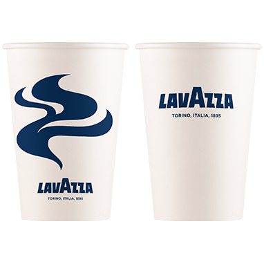 Lavazza 8oz White & Blue Single Walled Cups  50's - NWT FM SOLUTIONS - YOUR CATERING WHOLESALER