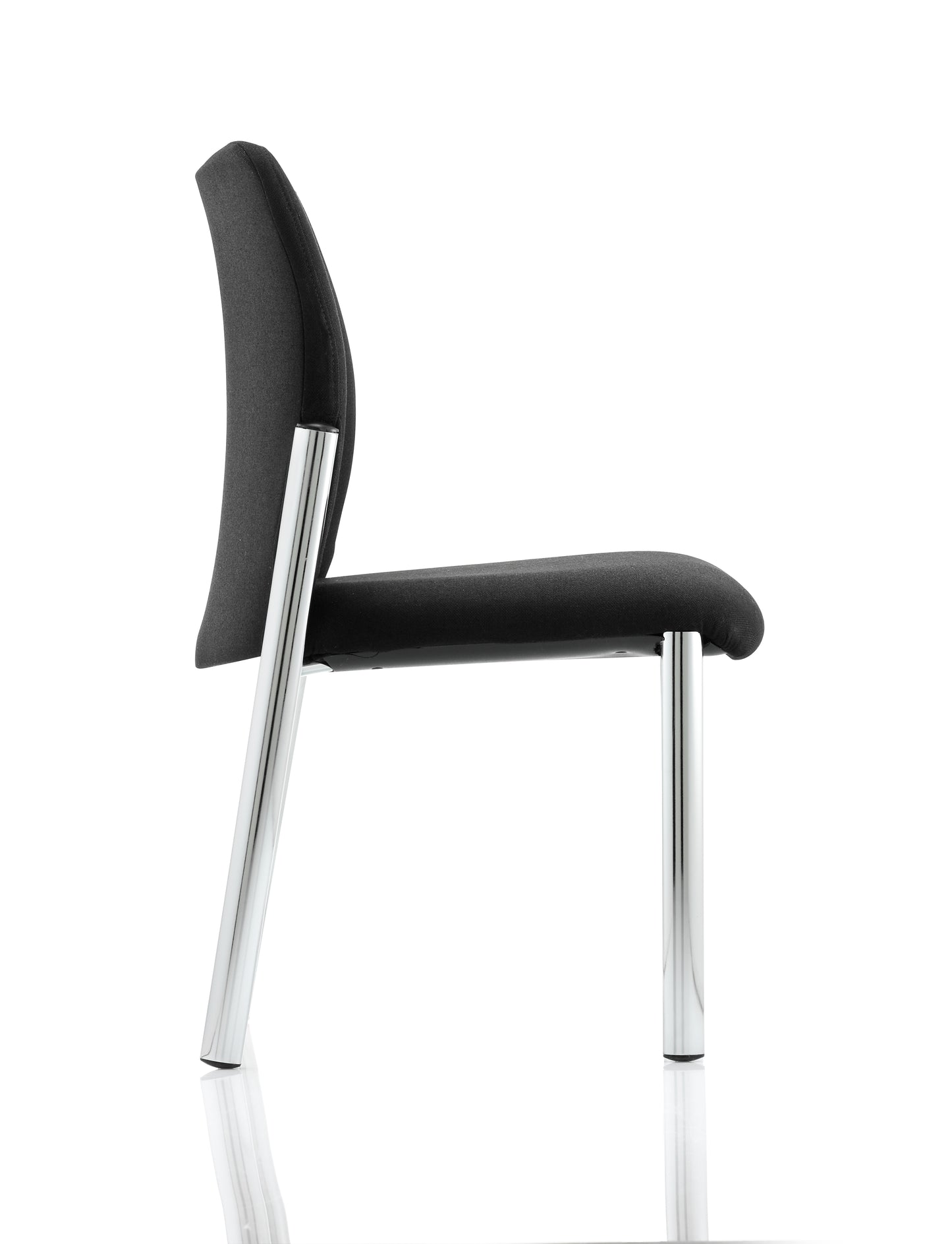 Academy Visitor Chair Black Fabric Back Without Arms BR000004