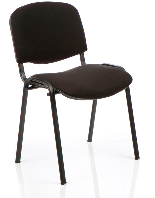 ISO Stacking Chair Black Fabric Black Frame BR000055 - NWT FM SOLUTIONS - YOUR CATERING WHOLESALER