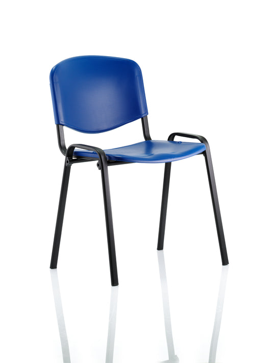 ISO Stacking Chair Blue Poly Black Frame BR000058 - NWT FM SOLUTIONS - YOUR CATERING WHOLESALER