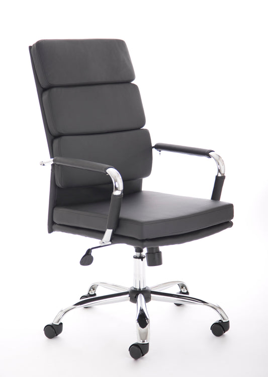 Advocate Executive Chair Black Soft Bonded Leather With Arms BR000204 - NWT FM SOLUTIONS - YOUR CATERING WHOLESALER