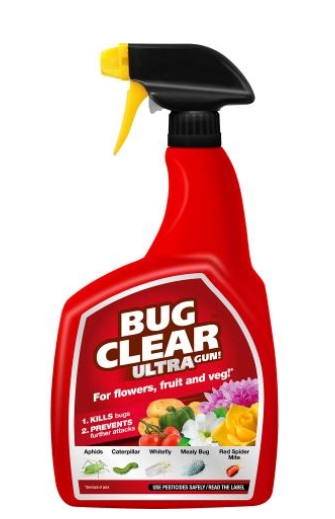 Bug Clear Ultra Trigger Spray Gun 1 Litre - NWT FM SOLUTIONS - YOUR CATERING WHOLESALER