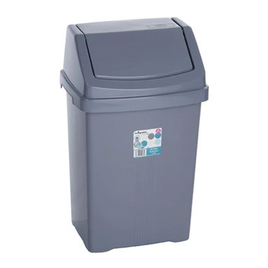 Wham Casa Silver Swing Bin 25 Litre - NWT FM SOLUTIONS - YOUR CATERING WHOLESALER