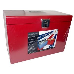 Cathedral A4 Red Metal File Box - NWT FM SOLUTIONS - YOUR CATERING WHOLESALER