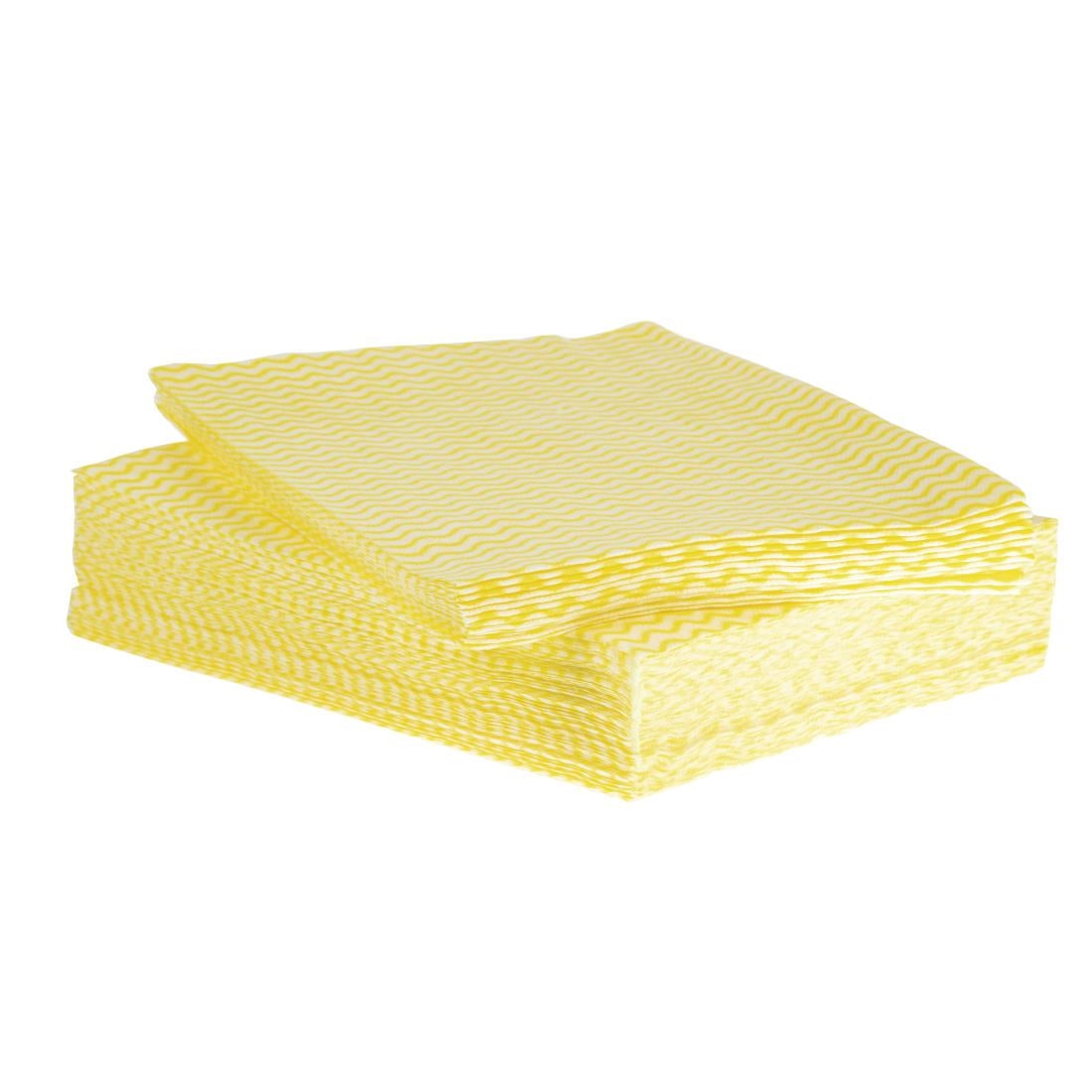 Janit-X/Optima Heavyweight All Purpose Non Woven Cloth 500x360mm Yellow (Pack of 50)